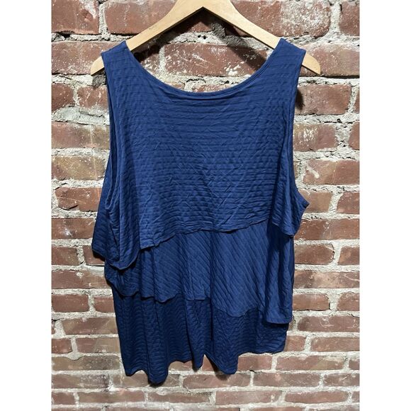 Avenue Women's Tank Top Size 22/24 Blue Plus Size - Picture 3 of 6